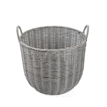 Open Storage Basket With Carry Handles Laundry Basket Blanket Basket Toy Storage