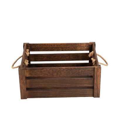 Strong Rope Handle Display Storage Wooden Crate shelve Box Christmas Gift Hamper