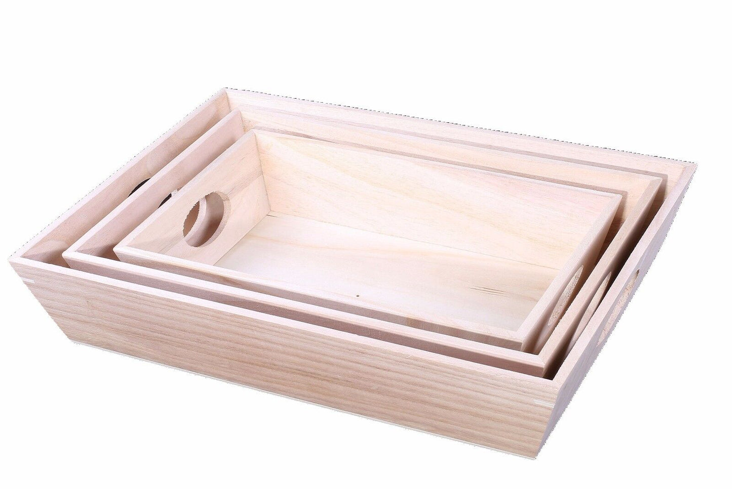 Wooden Serving Tray Crates Retail Display Christmas Gift Hamper Breakfast Tray