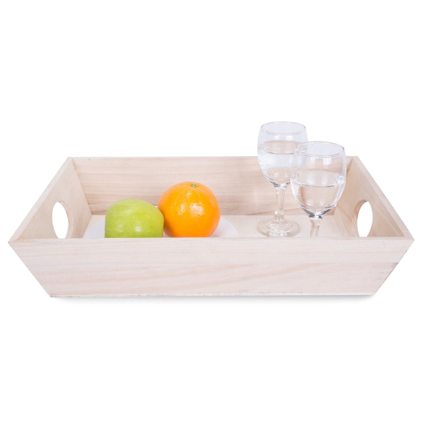 Wooden Serving Tray Crates Retail Display Christmas Gift Hamper Breakfast Tray