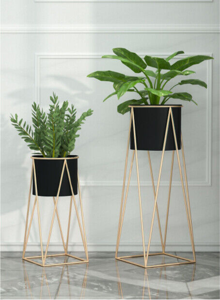 Metal Planter Stand With Plant Pot Flower Pot for Indoor Balcony Planter