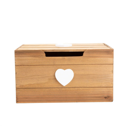 Heart Featured Premium Quality Wooden Box With Lid Xmas Gift Hampers Toys