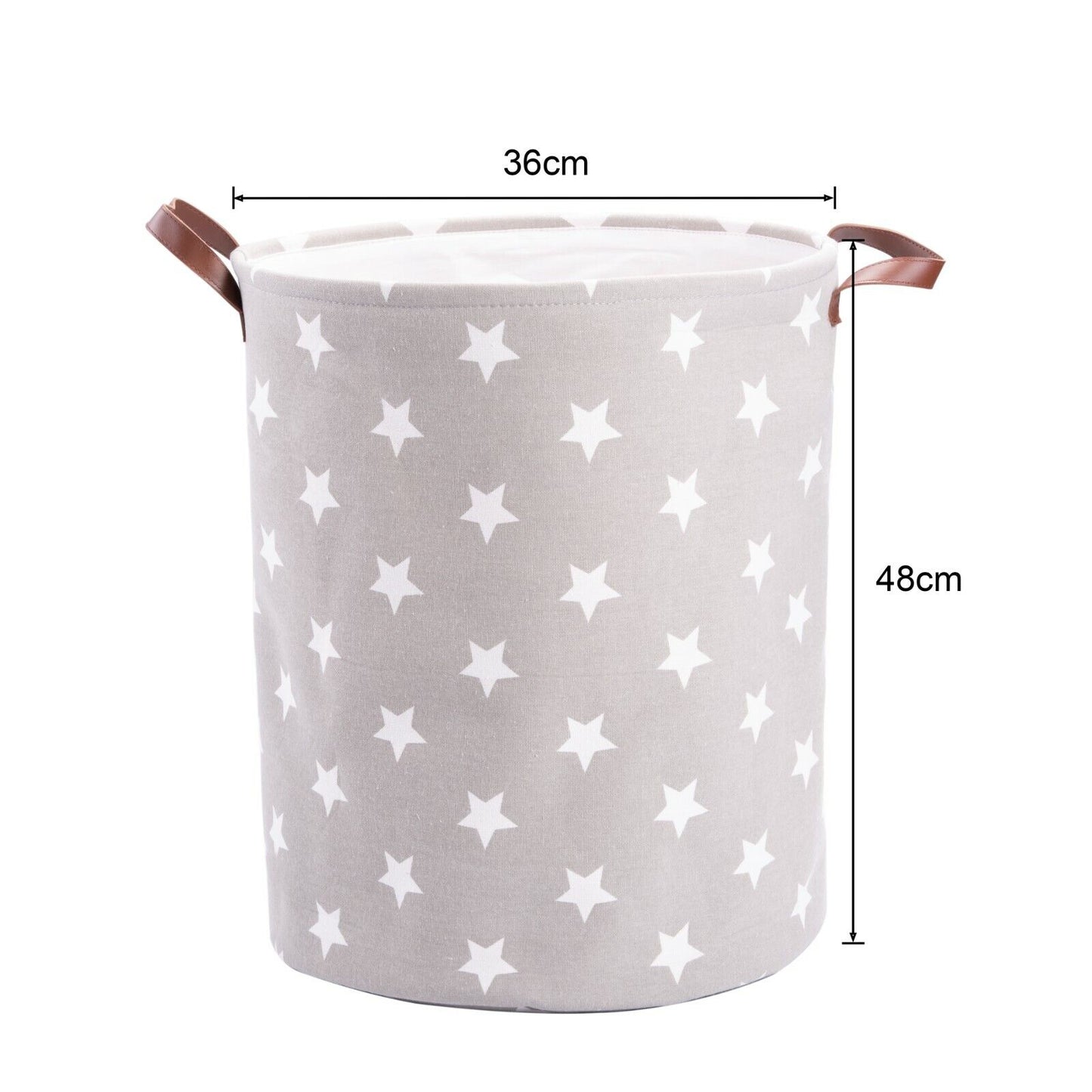 Star Pattern Fabric Laundry Hamper Laundry Bag Storage Box Wardrobe Organizer