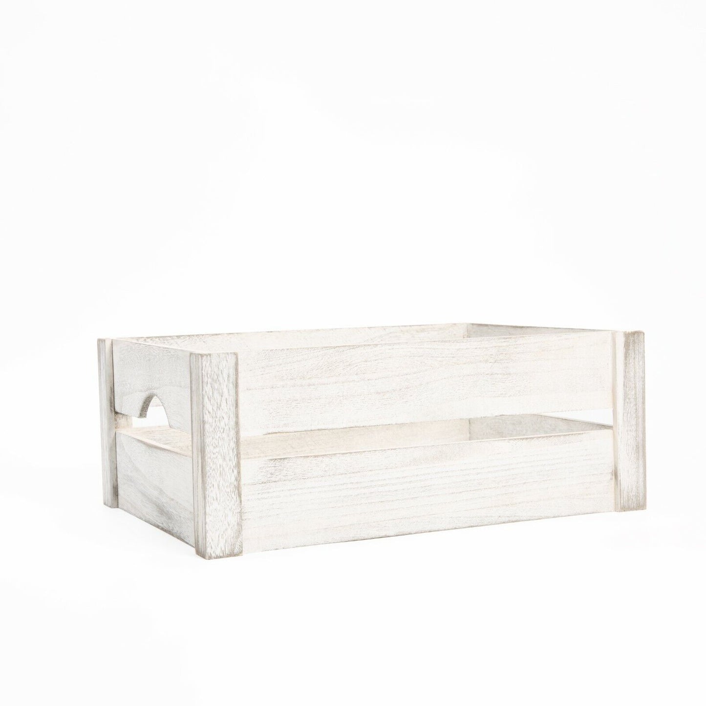 White Wash Wooden Apple Crate Retail Display Shelf Storage Box Gift Hampers