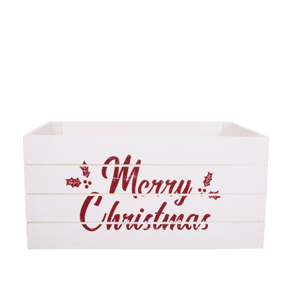 Christmas Edition Wooden Crates Retail Display Storage Box Gift Hamper Eve Box