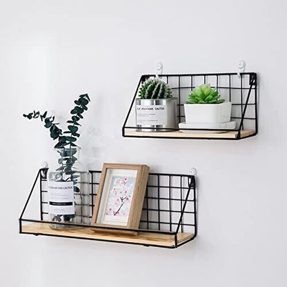 Metal Wall Rack Mounted Floating Shelves Wall Decorative Storage Bathroom Rack