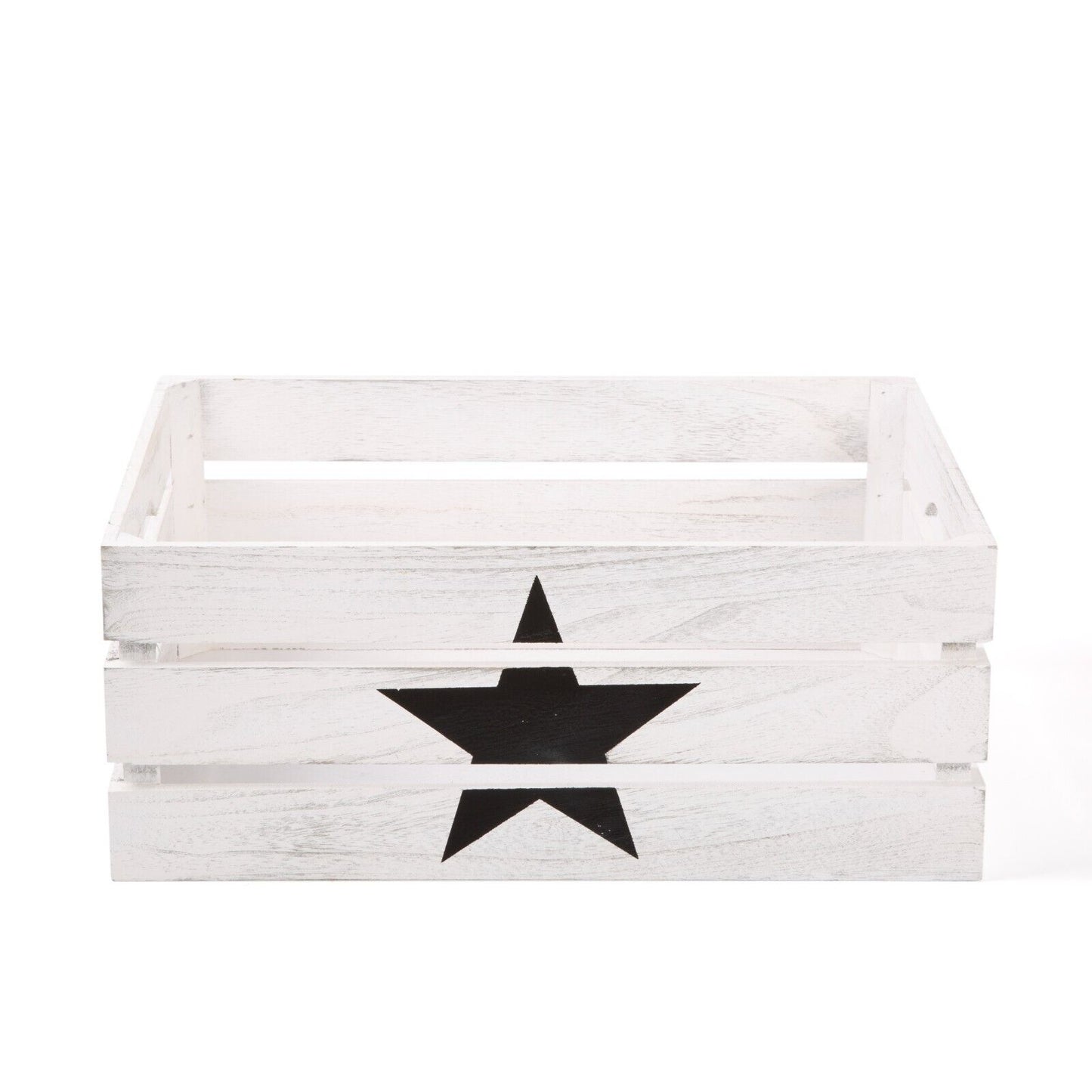 Star Paint Wooden Crates Retail Display Shelf Box Storage Christmas Gift Hamper