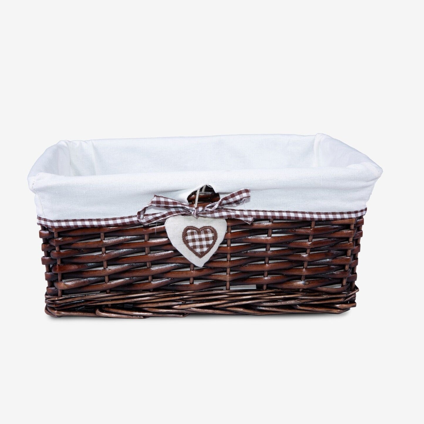 Natural Wicker Storage Gift Hamper Shelf Basket with Lining Gift Hampers Storage