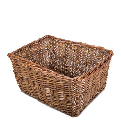 Rectangle Rustic Countryside Style Chunky Wicker Fireside Heavy Duty Log Baskets