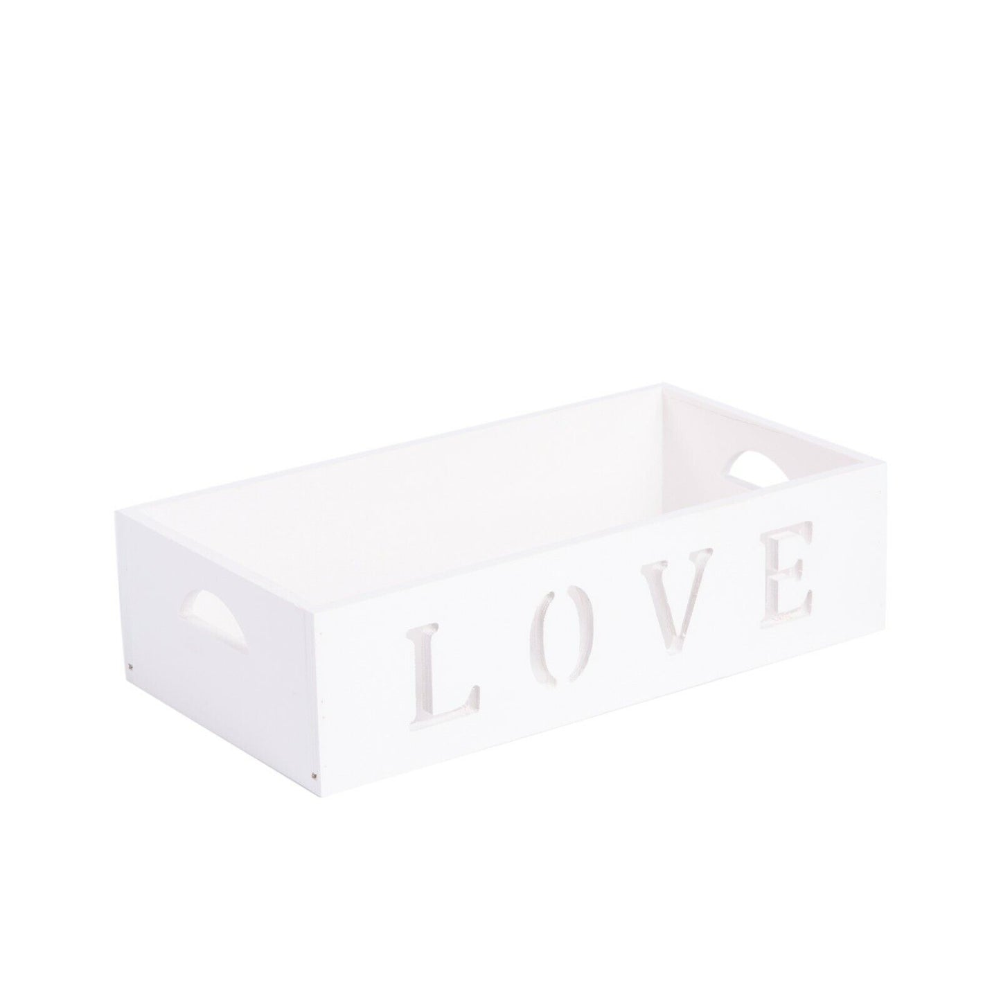 Pack of 3 LOVE Featured Wooden Crate Wooden Tray Storage Box Cabinet Organizer