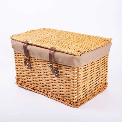 Luxury Wicker Trunk Wicker Storage Hamper With Lid With Liner Gift Hamper