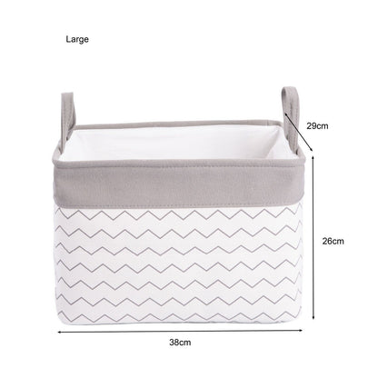 Greenleaves Canvas Laundry Basket With Handle  Rectangular Storage