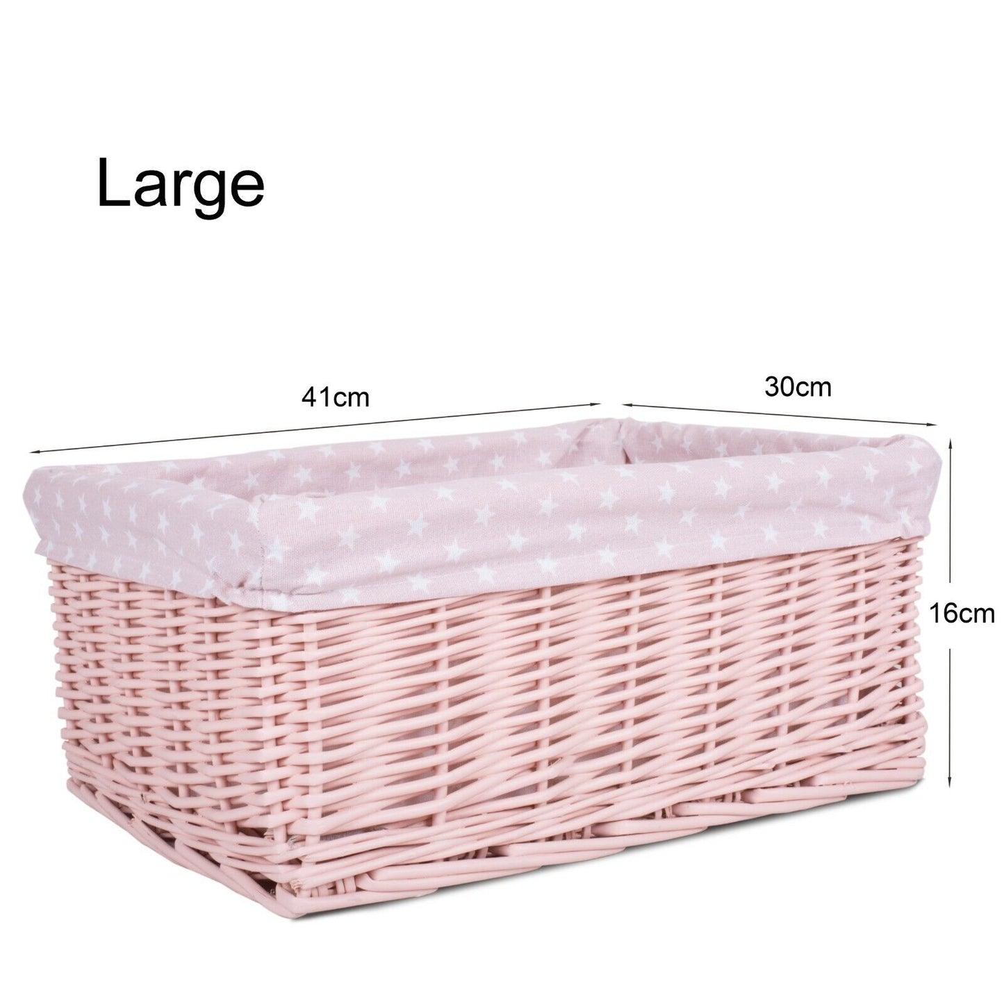 Colorful Painted Nursery Baby Room Wicker Storage Basket New Born Gift Hamper