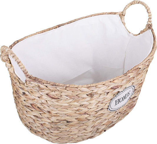 BH Water Hyacinth Log Basket Collection Storage Laundry Display Hampers