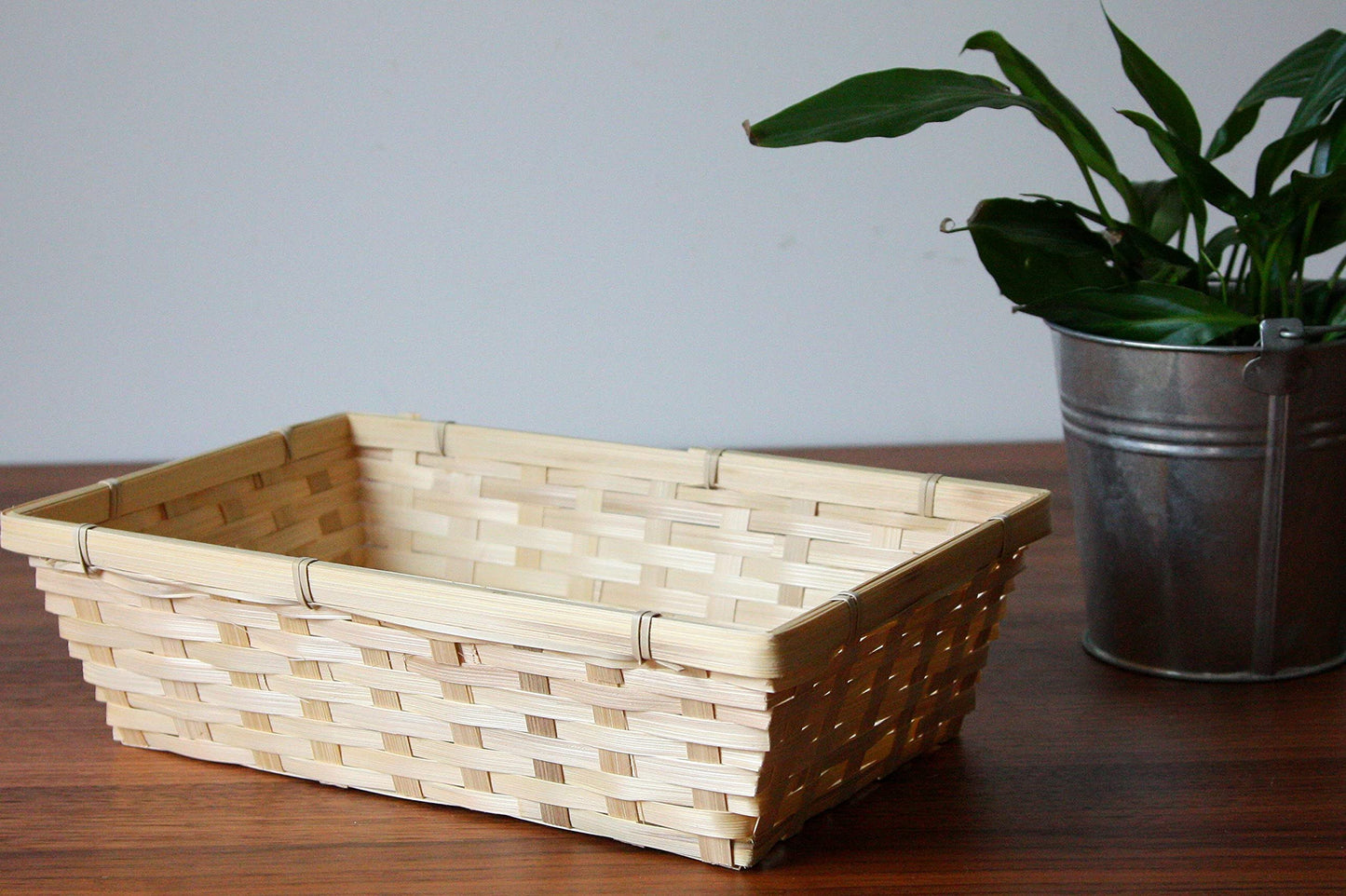 10 x Bamboo Natural Color Wicker Bread Basket Shop Display Christmas Hamper