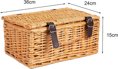 Natural Dyed Wicker Hampers With Lid-Natural