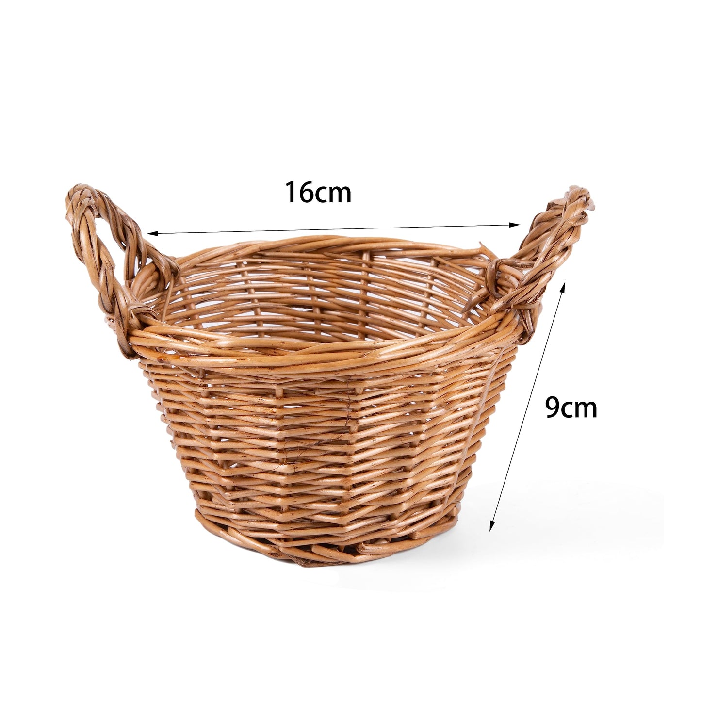 Pack of 3 Round Bread Basket Wicker Basket with Handles Gift Hampers Kitchen Fruit Basket Resturant Serving Basket