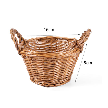 Pack of 3 Round Bread Basket Wicker Basket with Handles Gift Hampers Kitchen Fruit Basket Resturant Serving Basket